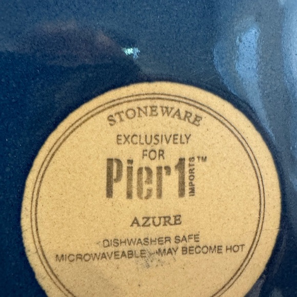 8 Pier 1 Azure Salad Blue and White Plate Set - Picture 5 of 7